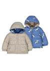 Mayoral Baby Boy Reversible Car Hooded Coat, Blue