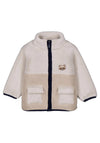 Mayoral Baby Boy Long Sleeve Fleece Jacket, Cream