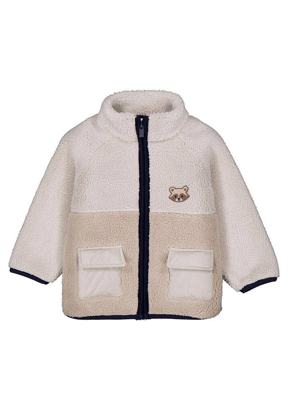 Mayoral Baby Boy Long Sleeve Fleece Jacket, Cream