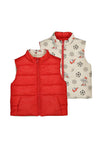 Mayoral Baby Boy Football Reversible Gilet, Red