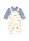 Mayoral Baby Boy Animal Print Dungaree Set, Blue