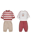 Mayoral Baby Boy Aviation Tracksuit Set, Red Multi