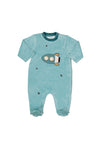 Mayoral Baby Boy Set Of 2 Velour Space Sleepsuits, Glacier Blue