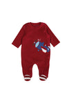Mayoral Baby Boy Set Of 2 Velour Sleepsuits, Maroon