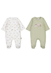 Mayoral Baby Boy Tractor Set Of 2 Babygows, Green