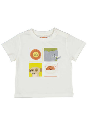 Mayoral Baby Boy Jungle Short Sleeve Tee, White