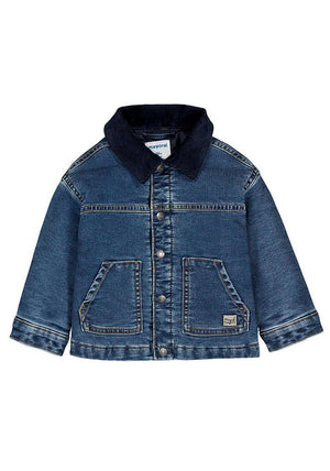 Mayoral Baby Boy Long Sleeve Soft Denim Jacket, Blue