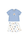 Mayoral Baby Boy Teddy Tee and Short Set, Blue