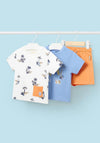 Mayoral Baby Boy Tropical Three-Piece Set, Blue