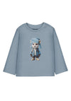 Mayoral Baby Boy Winter Tiger Print Long Sleeve Top, Blue