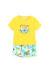 Mayoral Baby Boy Animal Print Tee and Short Set, Yellow