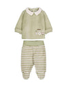 Mayoral Baby Boy Velour Top and Pant Set, Green