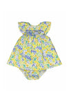 Mayoral Baby Girl Floral Dress and Pant Set, Yellow Multi