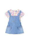 Mayoral Baby Girl Pinafore Dress and Tee Set, Blue