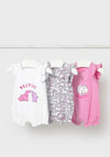 Mayoral Baby Girl 3 Piece Romper Set, Pink
