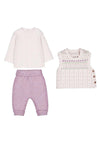 Mayoral Baby Girl 3 Piece Knit Set, Purple