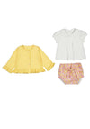 Mayoral Baby Girl Cardigan Top & Pant Set, Yellow Multi