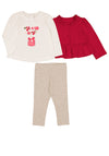 Mayoral Baby Girl 3 Piece Floral Set, Red
