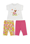Mayoral Baby Girl Floral Top and Legging 3 Piece Set, Pink