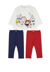 Mayoral Baby Girl 3 Piece Top and Leggings Set, Ink