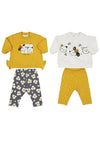 Mayoral Baby Girl 4 Piece Sweater and Legging Set, Honey