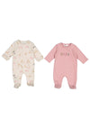 Mayoral Baby Girl Animal Set of Two Sleepsuits, Pink