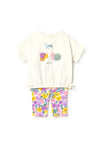 Mayoral Baby Girl Be Kind Top and Legging Set, Lilac