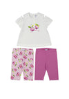 Mayoral Baby Girl Cherry Three Piece Set, Pink