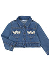 Mayoral Baby Girl Long Sleeve Denim Jacket, Blue
