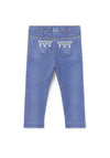 Mayoral Baby Girl Denim Look Legging, Blue