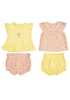 Mayoral Baby Girl Ditsy 4 Piece Set, Yellow