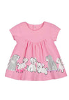 Mayoral Baby Girl Dog Print Short Sleeve Dress, Pink