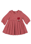 Mayoral Baby Girl Jacquard Pleated Dress, Lollipop Pink