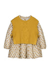 Mayoral Baby Girl Print Dress and Vest Set, Yellow
