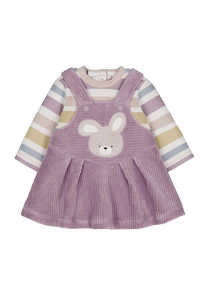 Mayoral Baby Girl Cord Dungaree Dress, Purple