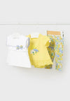 Mayoral Baby Girl Floral 3 Piece Set, Yellow