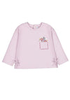 Mayoral Baby Girl Floral and Bow Long Sleeve Top, Lilac