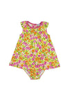 Mayoral Baby Girl Floral Collar Dress and Pant Set, Pink Multi