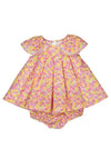 Mayoral Baby Girl Floral Dress and Knicker Set, Pink Multi