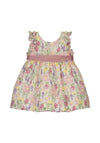 Mayoral Baby Girl Floral Frill Sleeve Dress, Pink Multi