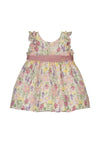 Mayoral Baby Girl Floral Frill Sleeve Dress, Pink Multi
