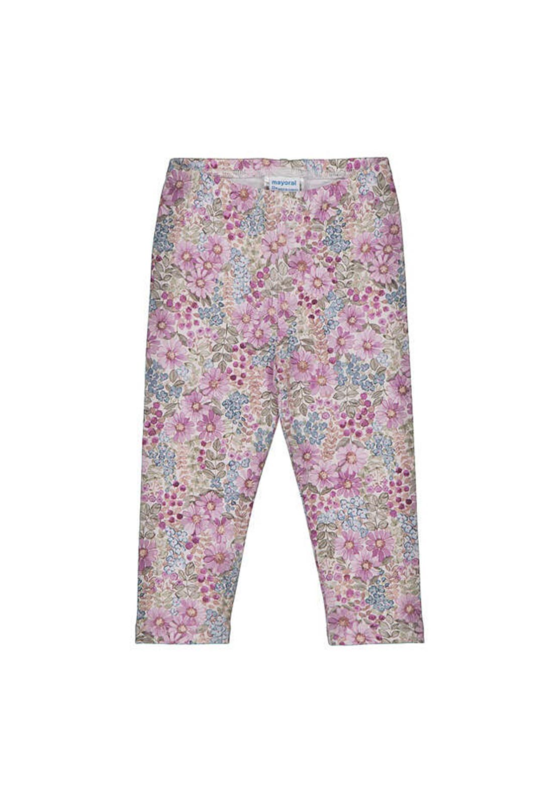 Mayoral Baby Girl Floral Print Legging, Purple Multi