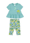 Mayoral Baby Girl Floral Top and Legging Set, Green