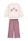 Mayoral Baby Girl Floral Sweater and Jogger Set, Beige Multi