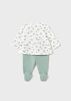 Mayoral Baby Girl Floral Long Sleeve Top and Pant Set, White