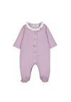 Mayoral Baby Girl Frill Colar Long Sleeve Babygrow, Purple
