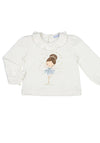 Mayoral Baby Girl Frill Collar Long Sleeve Top, White