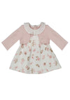 Mayoral Baby Girl Frill Collar Long Sleeve Dress, Pink