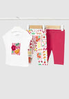 Mayoral Baby Girl Tee and Two Legging Set, Pink