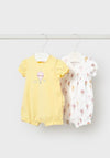 Mayoral Baby Girl Hot Air Balloon Romper Set, Yellow